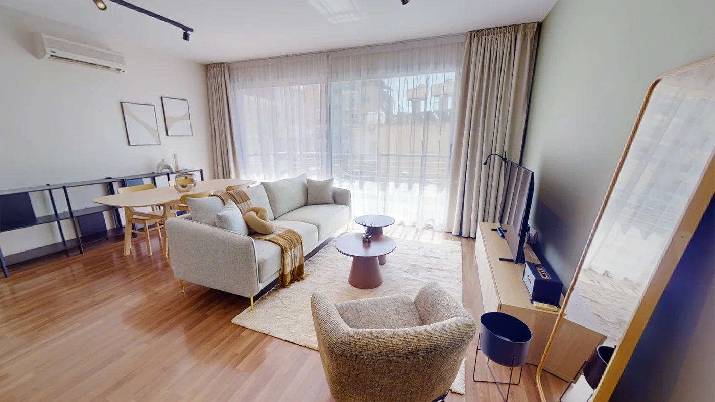 Larnaca one-bedroom apartment after Molivin rental-ready furnishing